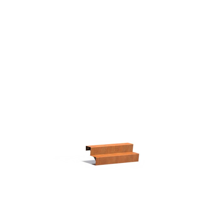 Treppe Cortenstahl 1000 x 480 x 340 mm