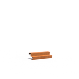 Cortenstahl Treppe 1250 x 480 x 340 mm