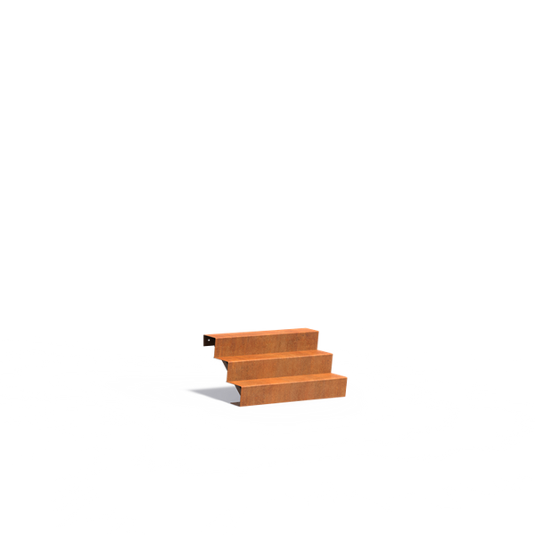 Cortenstahl Treppen Treppe 1000 x 720 x 510 mm