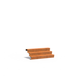 Cortenstahl Treppen Treppe 1500 x 720 x 510 mm