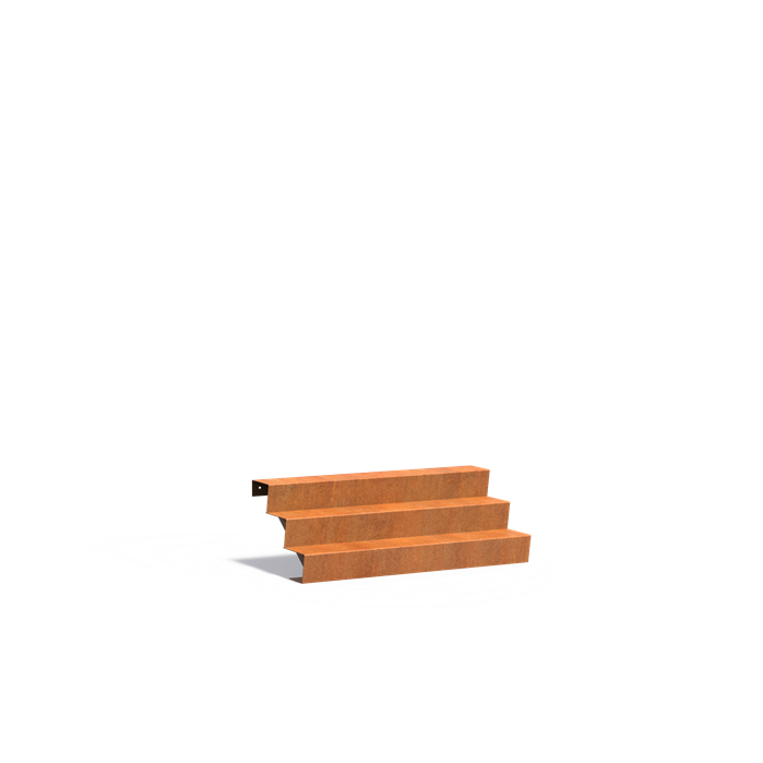 Cortenstahl Treppen Treppe 1500 x 720 x 510 mm