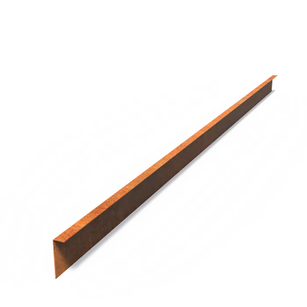 Cortenstahl Rasenkante – Umgelegter Oberrand, Wetterfest, 5er Pack