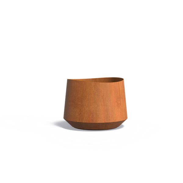 Cortenstahl Pflanzkübel VELIS 80x60 cm - Skandinavisches Minimaldesign, natürliche Rostoptik | 5 Jahre Garantie