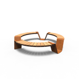 Cortenstahl Bänke DUNC rund