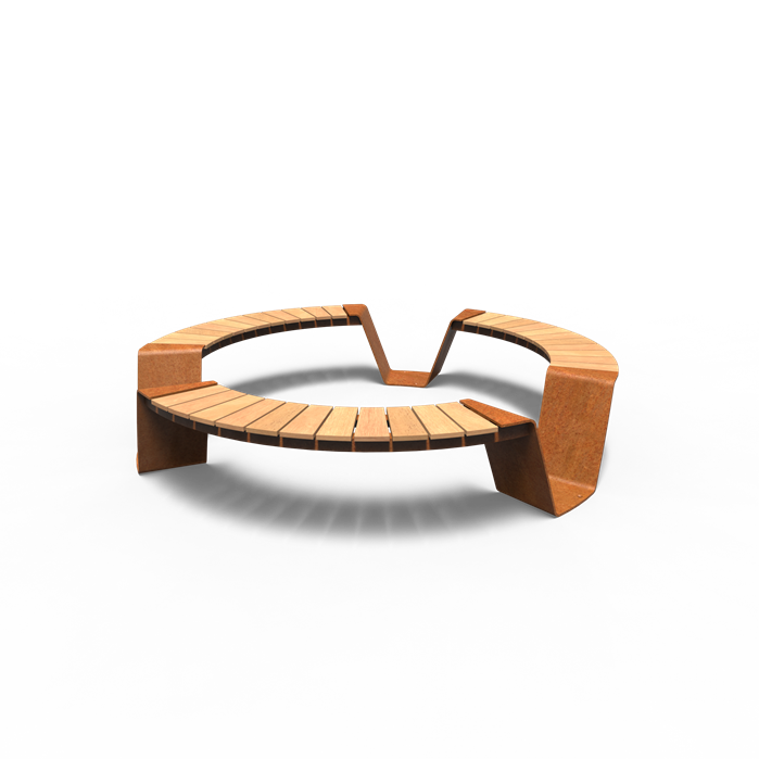 Cortenstahl Bänke DUNC rund