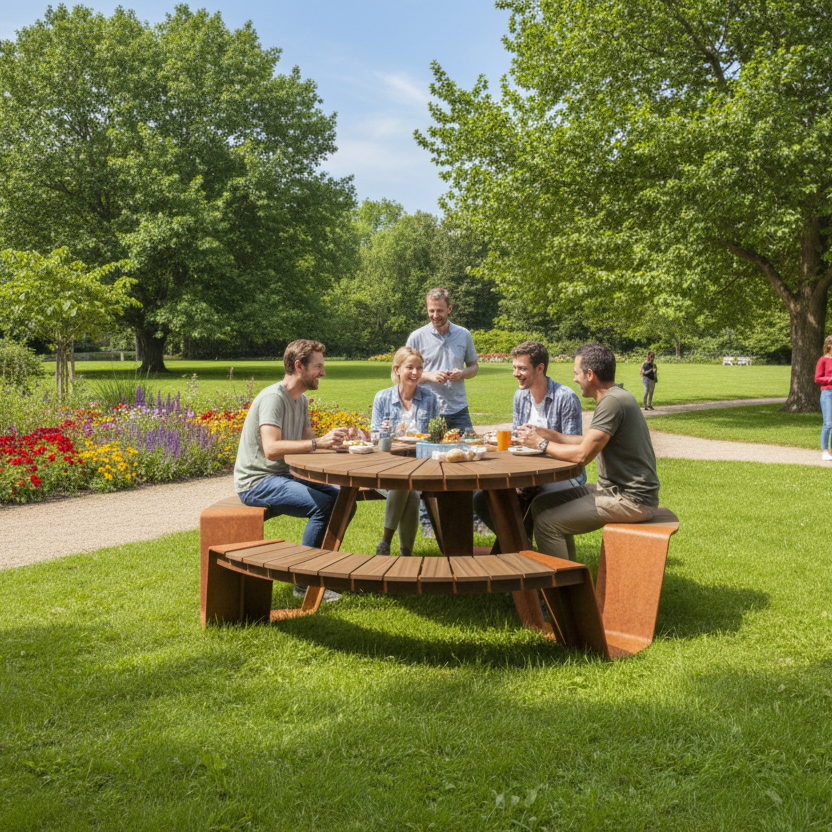DUNC Picknick Set Cortenstahl – Gartenoase-Emsland