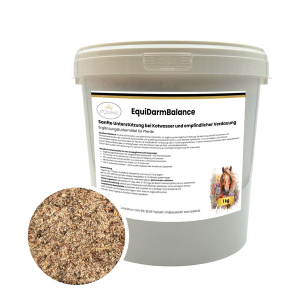 EquiDarmBalance 1kg – natürliches Zusatzfutter für Pferde bei Kotwasser & empfindlicher Verdauung