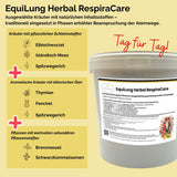 EquiLung Herbal RespiraCare – Kräutermischung für Pferde zur Langzeitfütterung bei beanspruchten Atemwegen durch nasskaltes Wetter und Temperaturwechsel