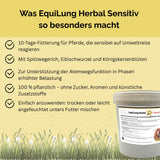 EquiLung Herbal Sensitiv – Kräutermischung für Pferde zur Unterstützung der Atemwege bei hoher Belastung durch Staub, Pollen & Umweltreize