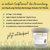 EquiLung Herbal Sensitiv – Kräutermischung für Pferde zur Unterstützung der Atemwege bei hoher Belastung durch Staub, Pollen & Umweltreize