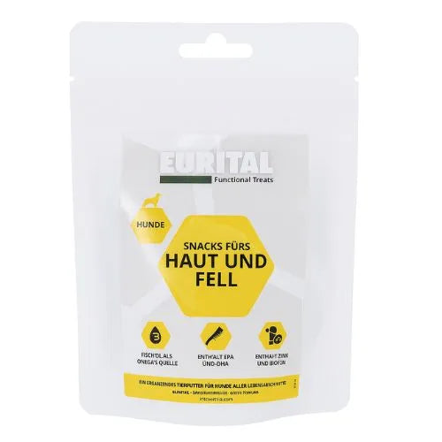 Eurital Dog Snacks 70 g – getreidefreie Snacks mit Lachs & Fischöl für gesunde Haut und glänzendes Fell