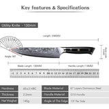 F.YOUNG 5-Zoll Damastmesser | 67 Lagen mit G10-Griff