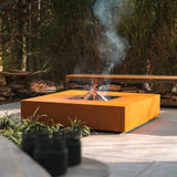 Cortenstahl Feuertische QUAD 1200 x 1200 x 280 mm