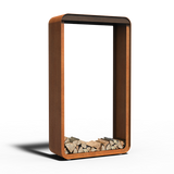 Cortenstahl Holzlager SERRA 1000 x 400 x 1800 mm