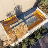 Cortenstahl Bänke STORR mit Rückenlehne