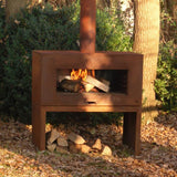 Cortenstahl Gartenkamin ENOK 1000 x 500 x 500 mm