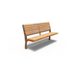 Cortenstahl Bänke GRO mit Rückkenlehne 1500 x 625 x 1040 mm