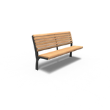 Beschichtetem Stahl Bänke GRO mit Rückenlehne