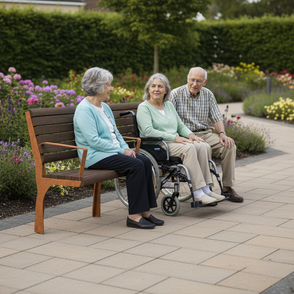 GRO Senioren Bank Cortenstahl