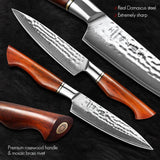 HEZHEN Santoku Damastmesser - Master Series 5 Zoll | 73-Lagen Premium Qualität