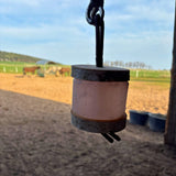 Himalaya-Leckstein Set: Halterung aus Birkenholz und 2 Himalaya Salzlecksteinen