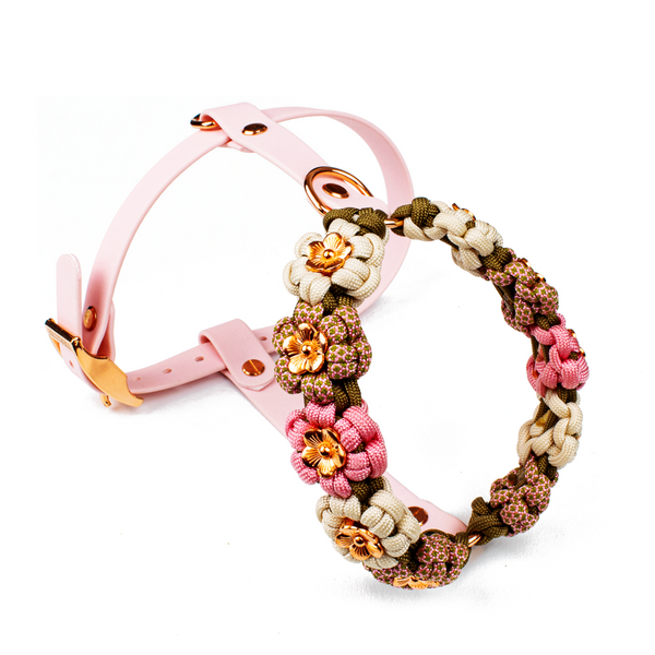 Hundegeschirr Blumen Tierluxe, Paracord, Biothane