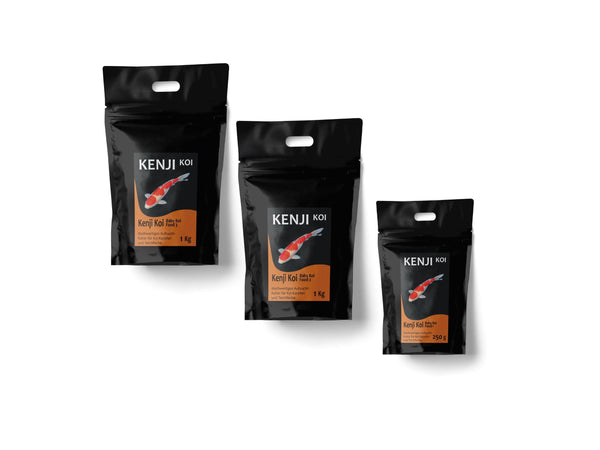KENJI KOI BabyFood 1-3 Futterset 2,25kg - Komplettes Aufzuchtfutter-Set für Koi-Jungfische