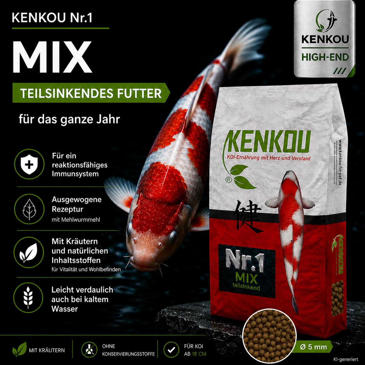 KENKOU® Nr.1 -MIX 5mm High-Quality teilsinkend