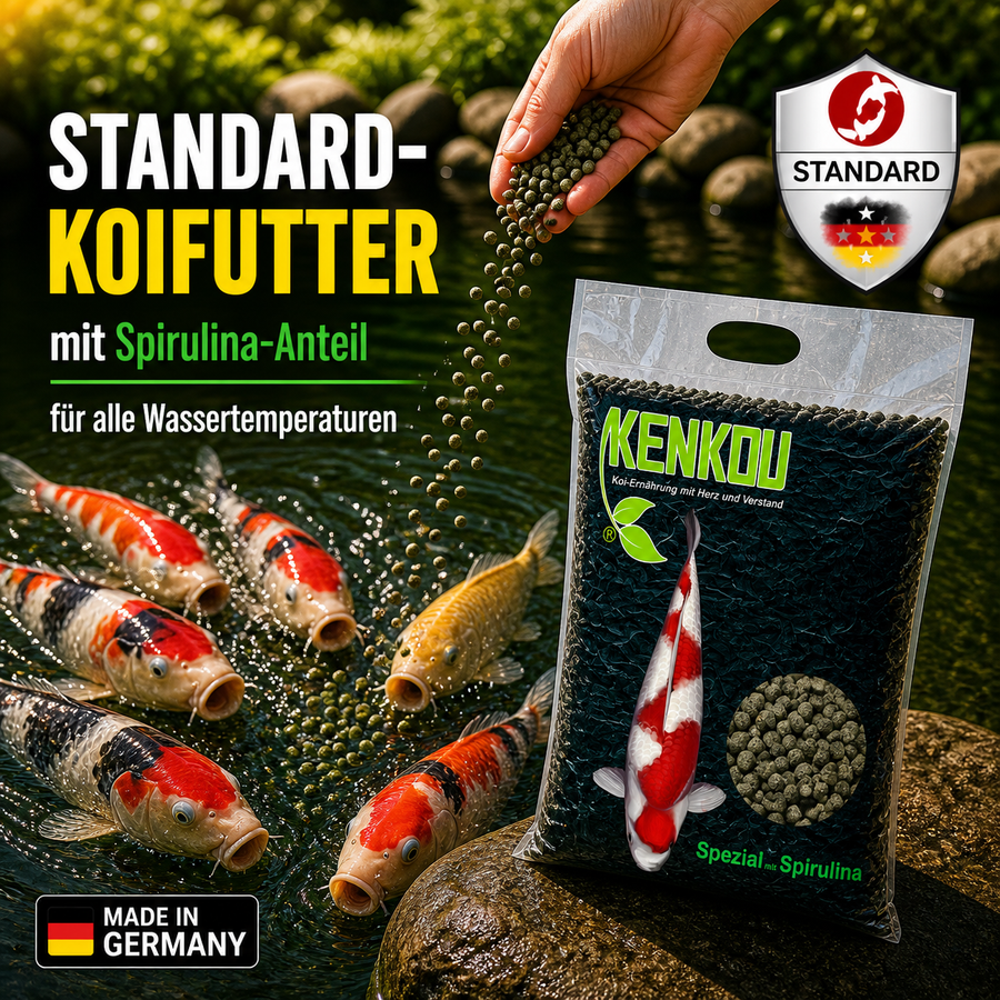 Koifutter 6 mm KENKOU® Spezial mit Spirulina schwimmend