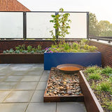 Cortenstahl Rasenkante – Umgelegter Oberrand, Wetterfest, 5er Pack