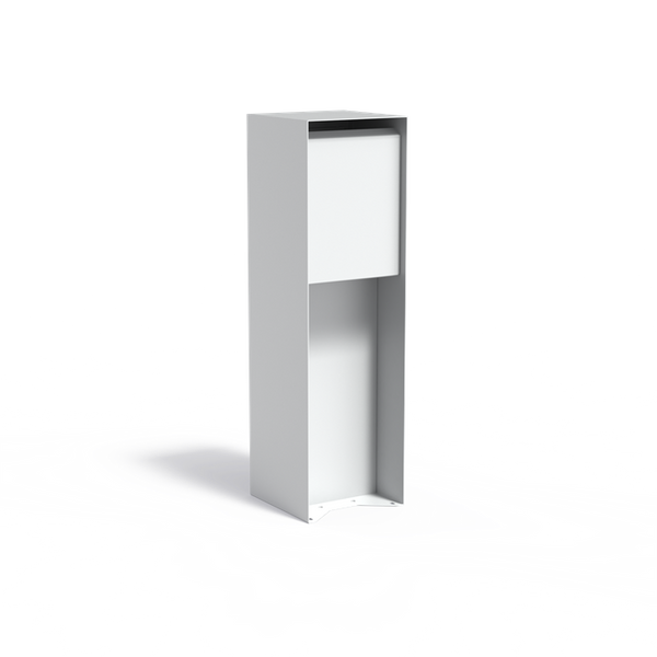 FLYN Aluminium Briefkasten freistehend 350 x 350 x 1200 mm