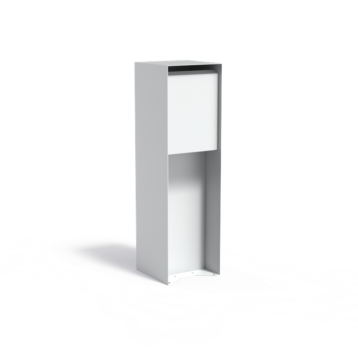 FLYN Aluminium Briefkasten freistehend 350 x 350 x 1200 mm