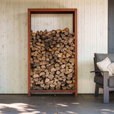 Cortenstahl Holzlager LOGG 1200 x 400 x 1000 mm