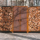 Cortenstahl Holzlager LOGG logger 1000 x 500 x 1800 mm