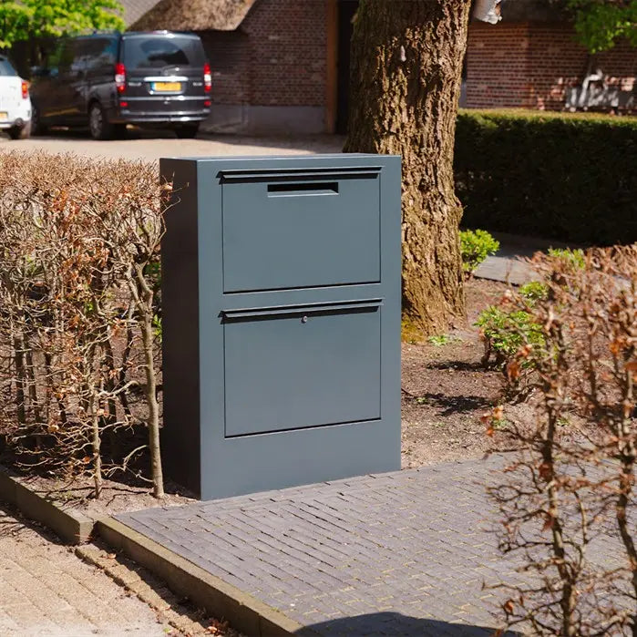 Aluminium Briefkasten freistehend PACA 870 x 300 x 1250 mm