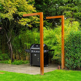 Cortenstahl Pergola L-förmig 110x10x250 cm - Witterungsbeständig, 5 Jahre Garantie