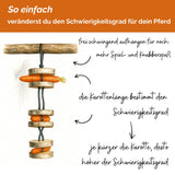 Pferdespielzeug Möhren-Tarzan – Spielzeug für Pferde gegen Langeweile – Pferdebeschäftigung