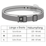 Halsband Schwarz Aus Nylon Längenverstellbar Im Rautendesign