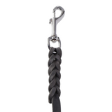 Hundeleine Soft Leder mit Handschlaufe und geflochtenen Element