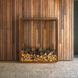 Cortenstahl Holzlager SERRA 1000 x 400 x 1800 mm