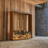 Cortenstahl Holzlager SERRA 1000 x 400 x 1800 mm