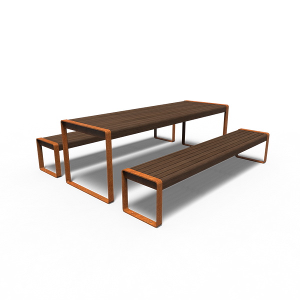 STORR Picknick Set Cortenstahl 2300 x 2070 x 750 mm