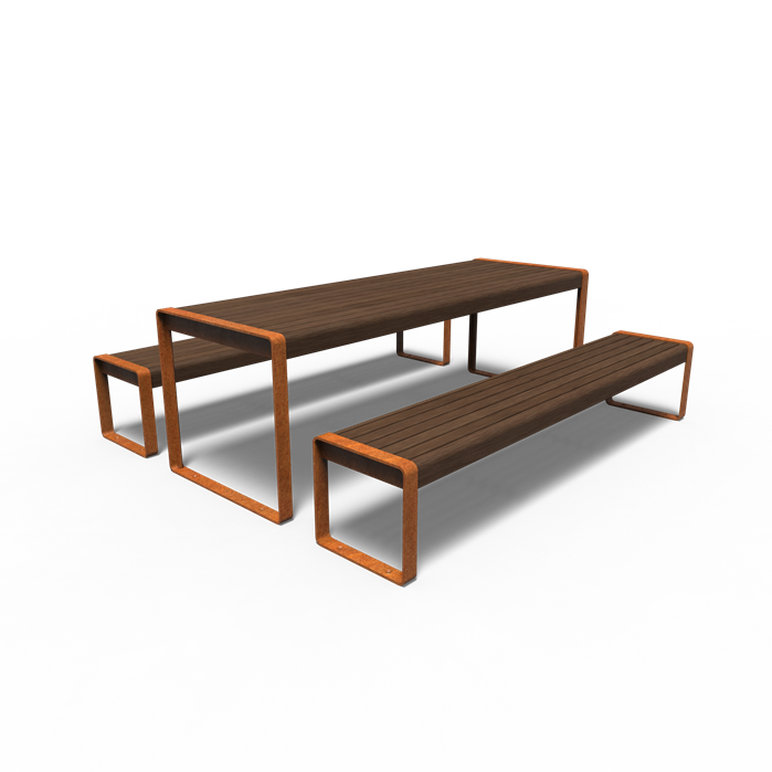 STORR Picknick Set Cortenstahl 2300 x 2070 x 750 mm