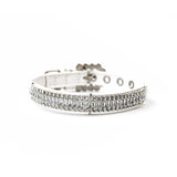 TIERLUXE Halsband für Katzen und Hunde , Strass , Weiß