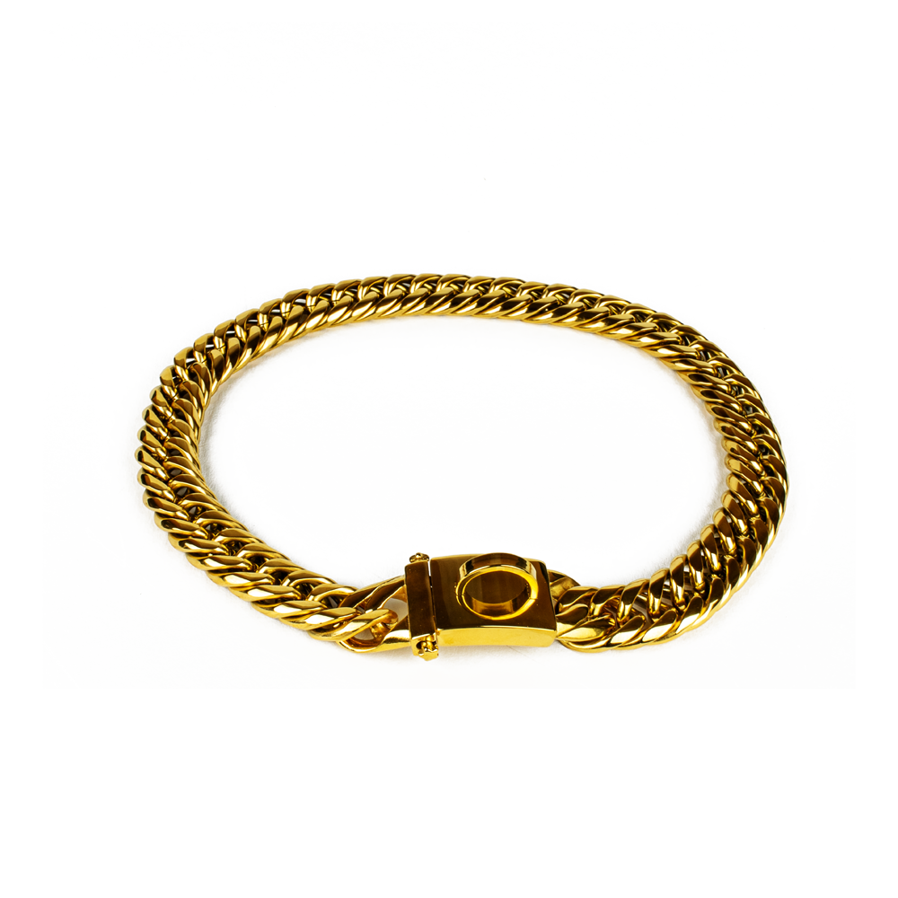 Hundehalsband Tierluxe Gold Kette