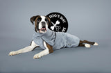 Hundebademantel & Schlafmantel Bambusfrottee (2-in-1) „Ice Grey“