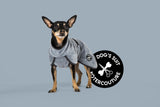 Hundebademantel & Schlafmantel Bambusfrottee (2-in-1) „Ice Grey“