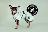 Hundebademantel & Schlafmantel Bambusfrottee (2-in-1) „Velvet Mint“