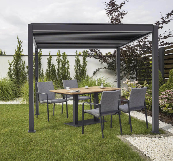 Carl Terrassenüberdachung 360x360x250 cm - Aluminium Pergola | Farbe Anthrazit