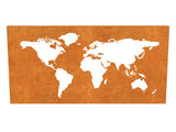 MAP 1 Corten Wandkarte – 140x2x80 cm